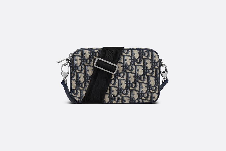 Small Multifunctional Bag • Beige and Black Dior Oblique Jacquard