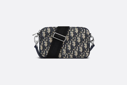 Small Multifunctional Bag • Beige and Black Dior Oblique Jacquard