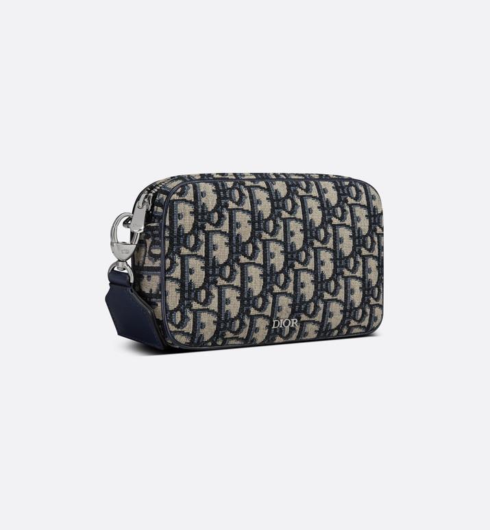 Small Multifunctional Bag • Beige and Black Dior Oblique Jacquard