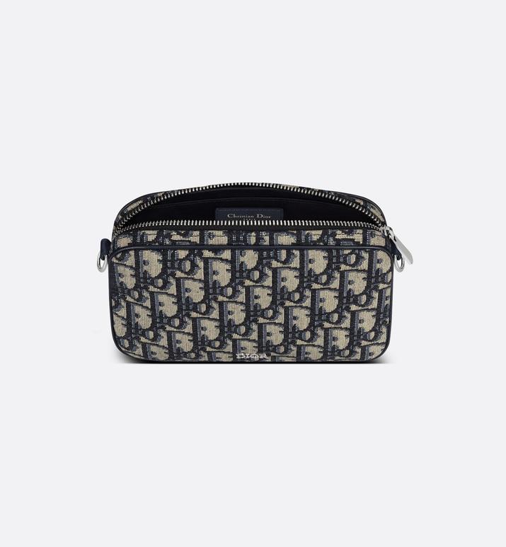 Small Multifunctional Bag • Beige and Black Dior Oblique Jacquard