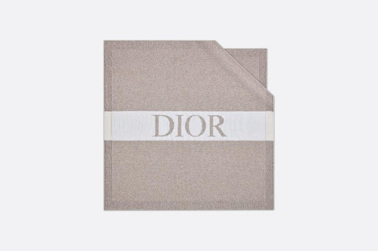 Blanket • Heathered Beige and Ivory Wool and Cashmere Tricot Knit