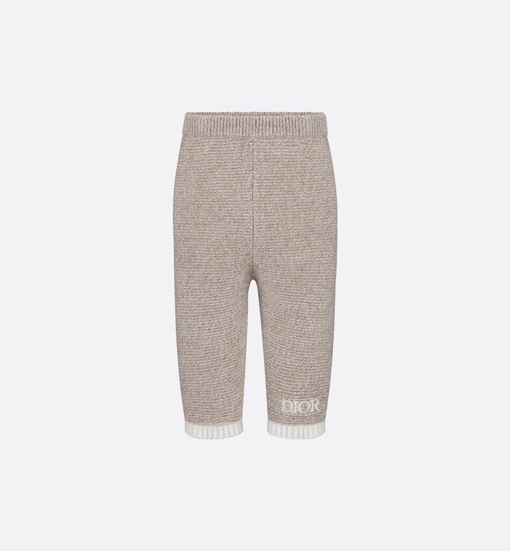 Pants • Heathered Beige and Ivory Wool and Cashmere Tricot Knit