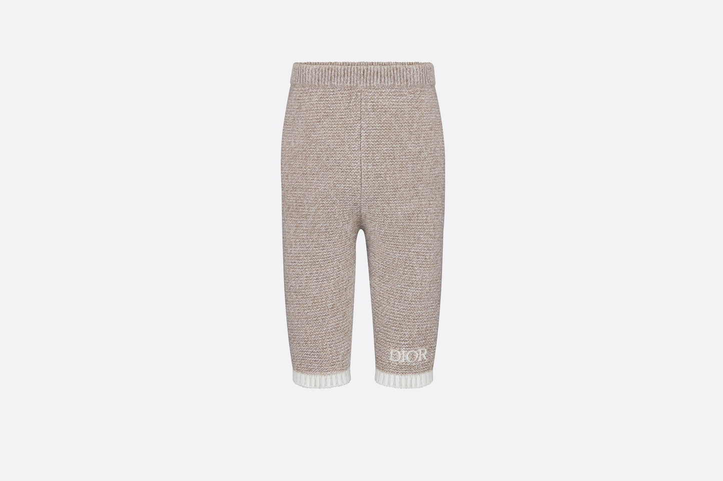 Pants • Heathered Beige and Ivory Wool and Cashmere Tricot Knit