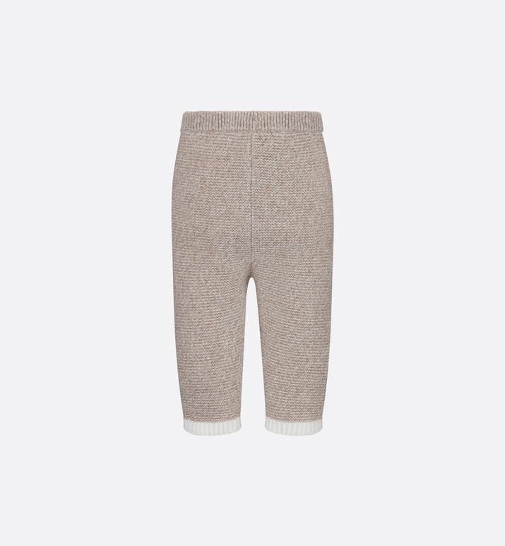 Pants • Heathered Beige and Ivory Wool and Cashmere Tricot Knit