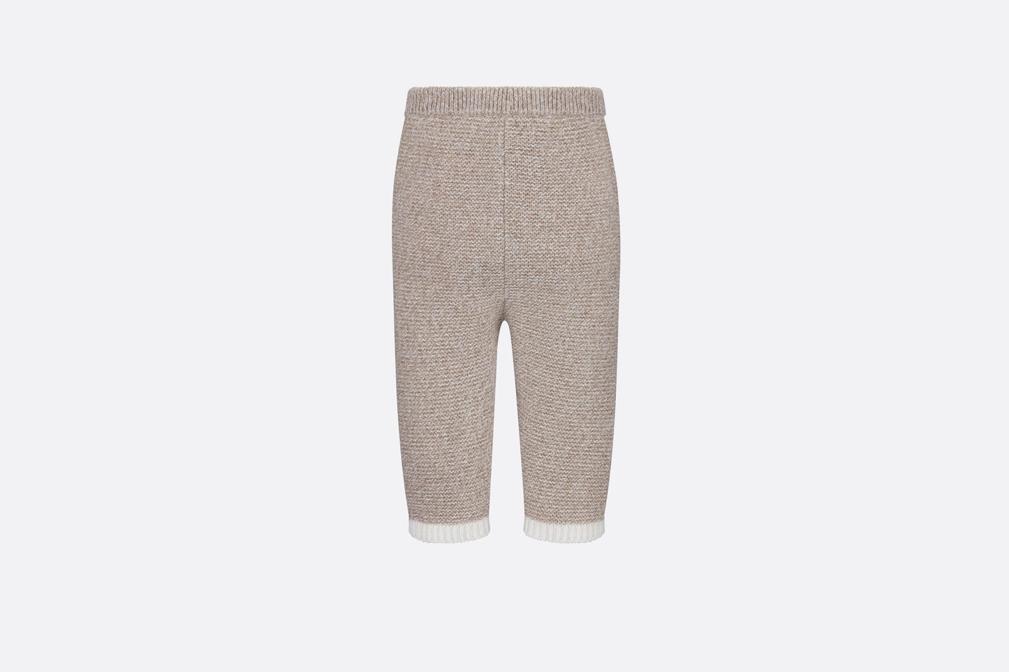 Pants • Heathered Beige and Ivory Wool and Cashmere Tricot Knit