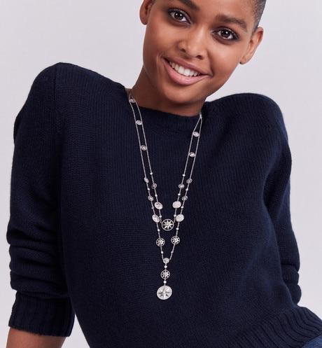 Rose Des Vents Long Necklace  • 18K White Gold, Diamonds, Mother-of-Pearl and Onyx