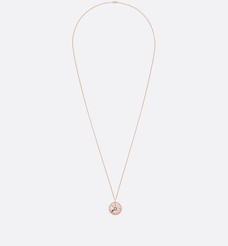 Large Rose Des Vents Medallion • Pink Gold, Diamond and Pink Opal