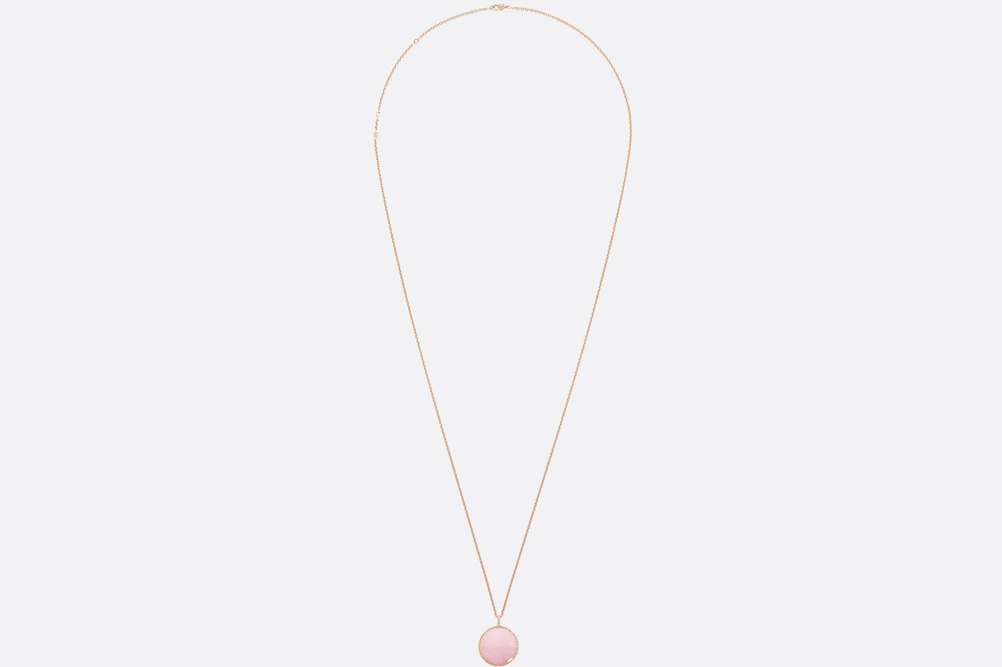 Large Rose Des Vents Medallion • Pink Gold, Diamond and Pink Opal