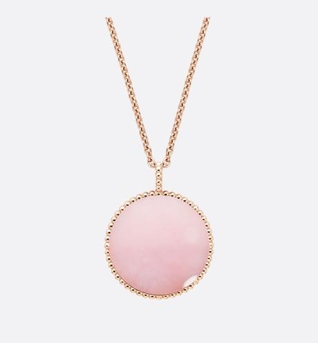 Large Rose Des Vents Medallion • Pink Gold, Diamond and Pink Opal