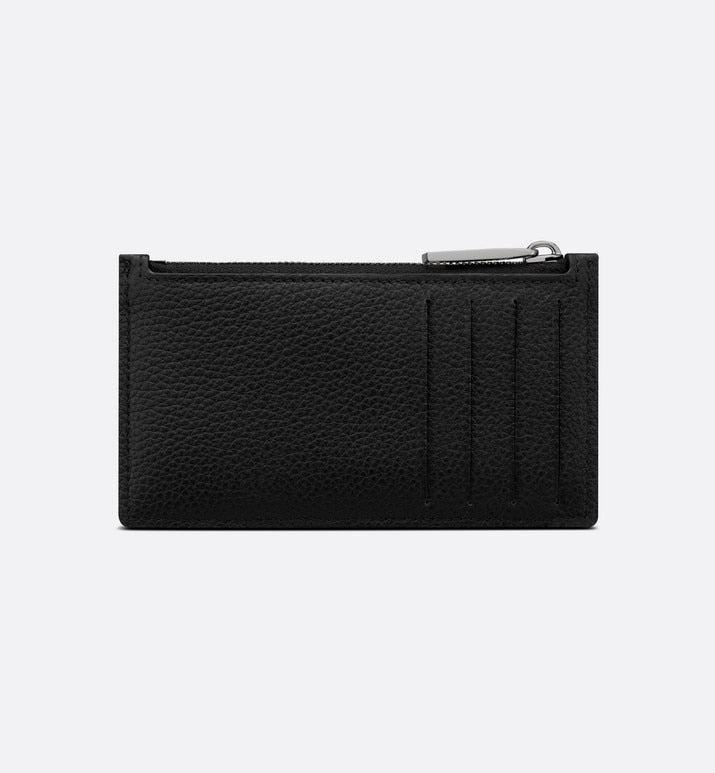 Zipped Card Holder • Beige and Black Dior Oblique Jacquard