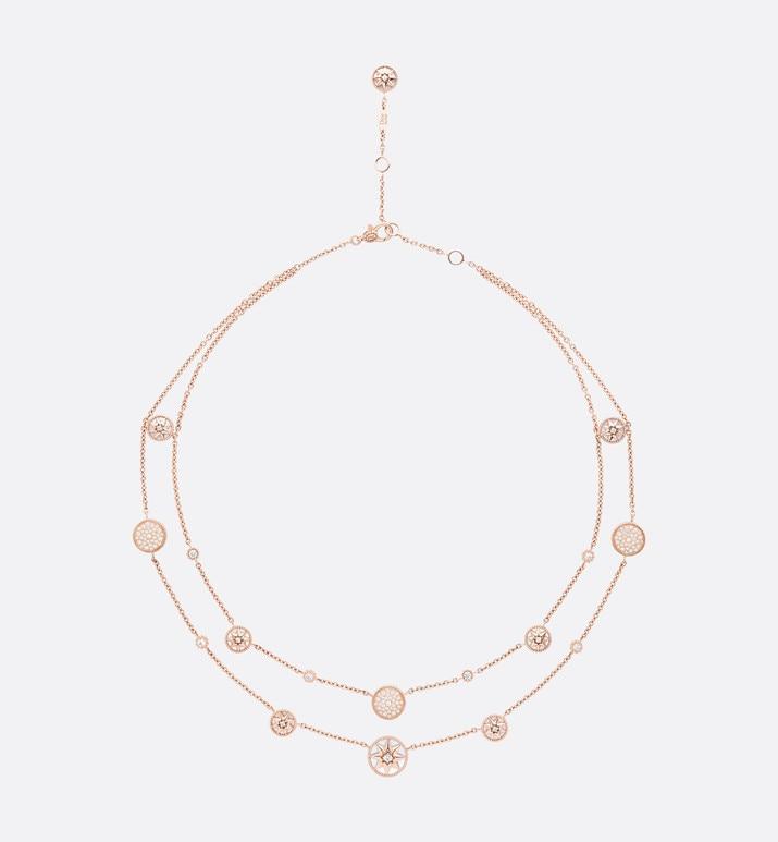 Rose Des Vents Necklace • Pink Gold, Diamonds and Mother-of-Pearl