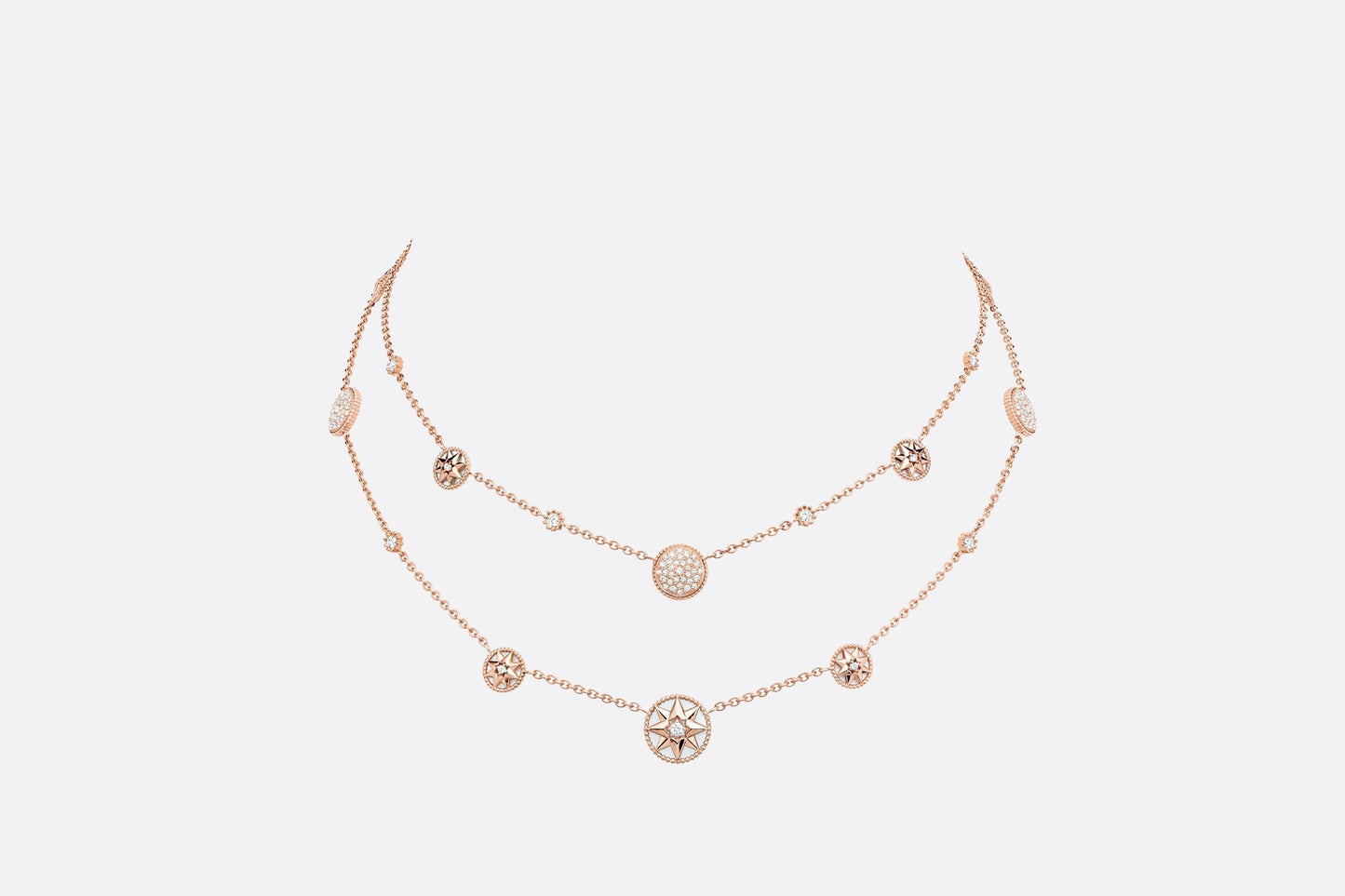 Rose Des Vents Necklace • Pink Gold, Diamonds and Mother-of-Pearl