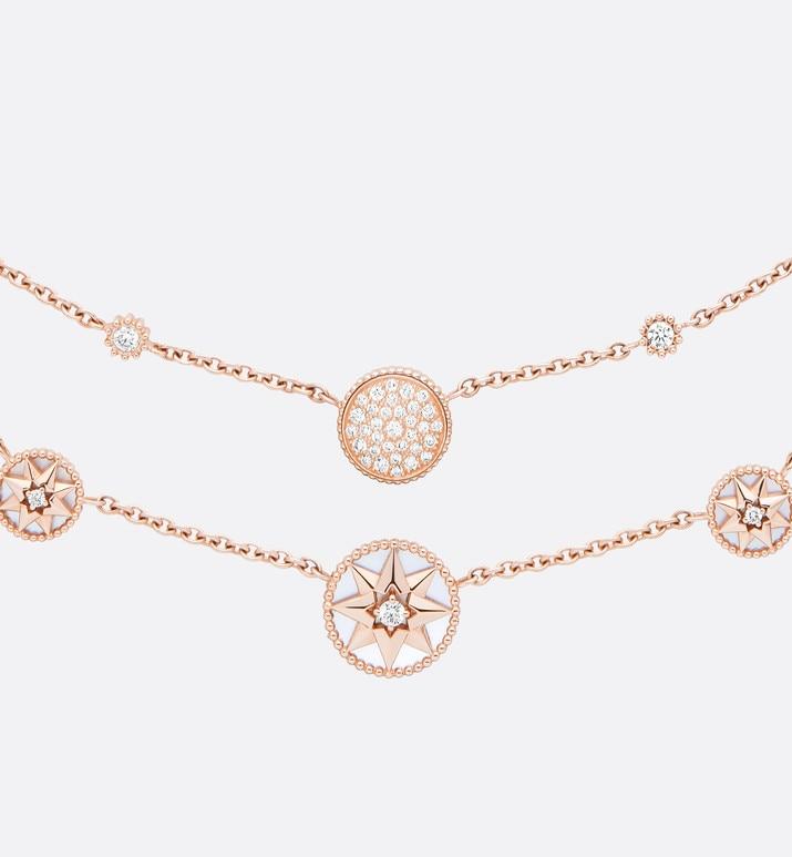 Rose Des Vents Necklace • Pink Gold, Diamonds and Mother-of-Pearl