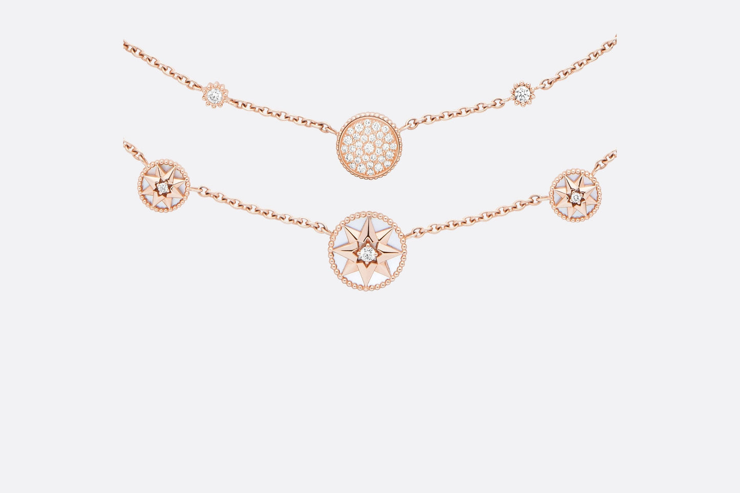 Rose Des Vents Necklace • Pink Gold, Diamonds and Mother-of-Pearl