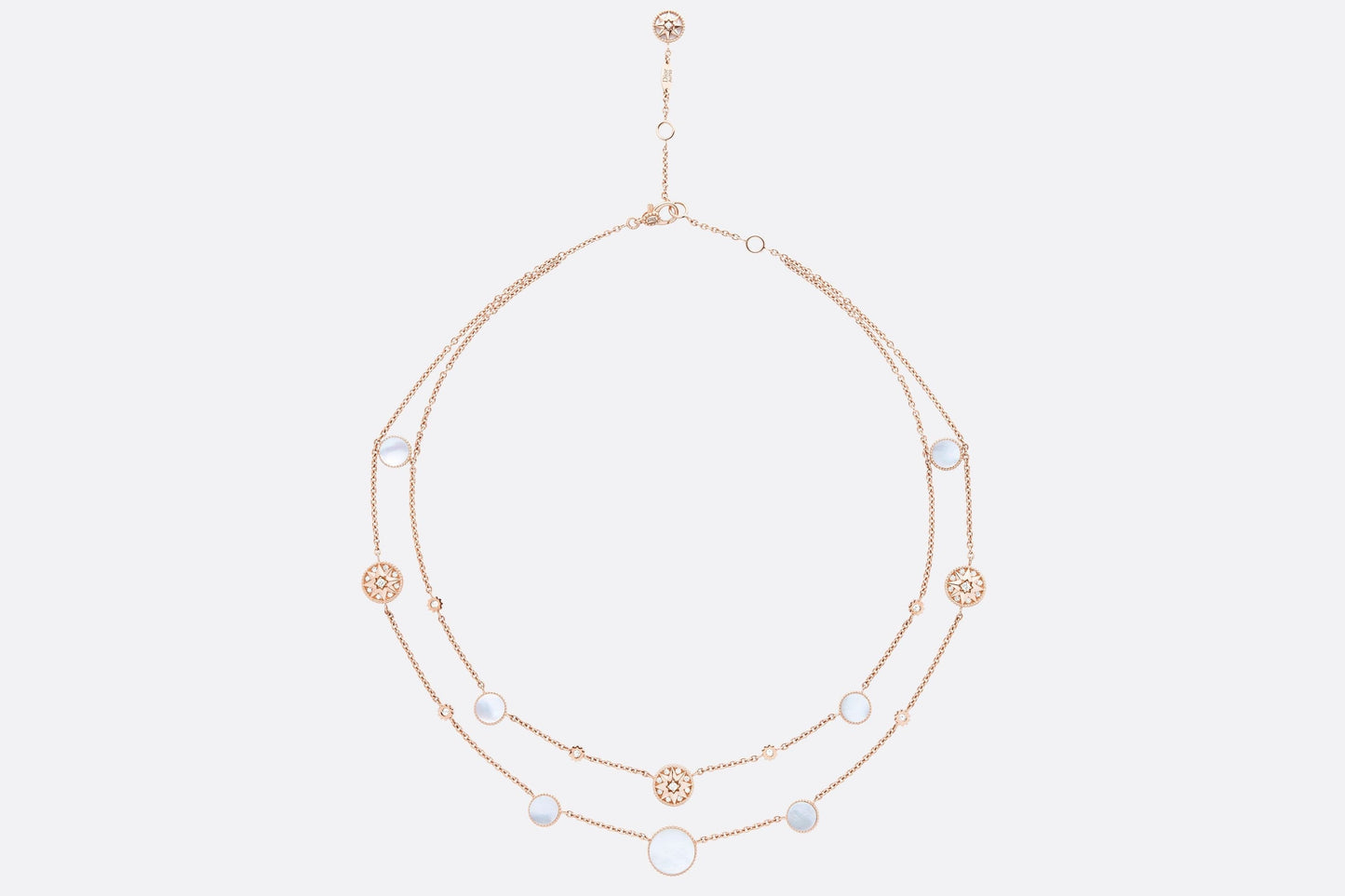 Rose Des Vents Necklace • Pink Gold, Diamonds and Mother-of-Pearl