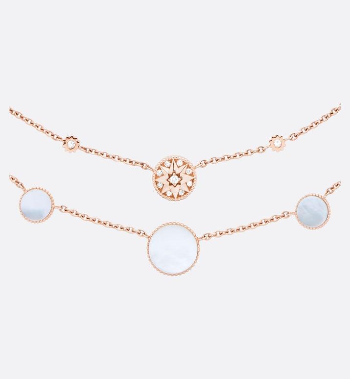 Rose Des Vents Necklace • Pink Gold, Diamonds and Mother-of-Pearl