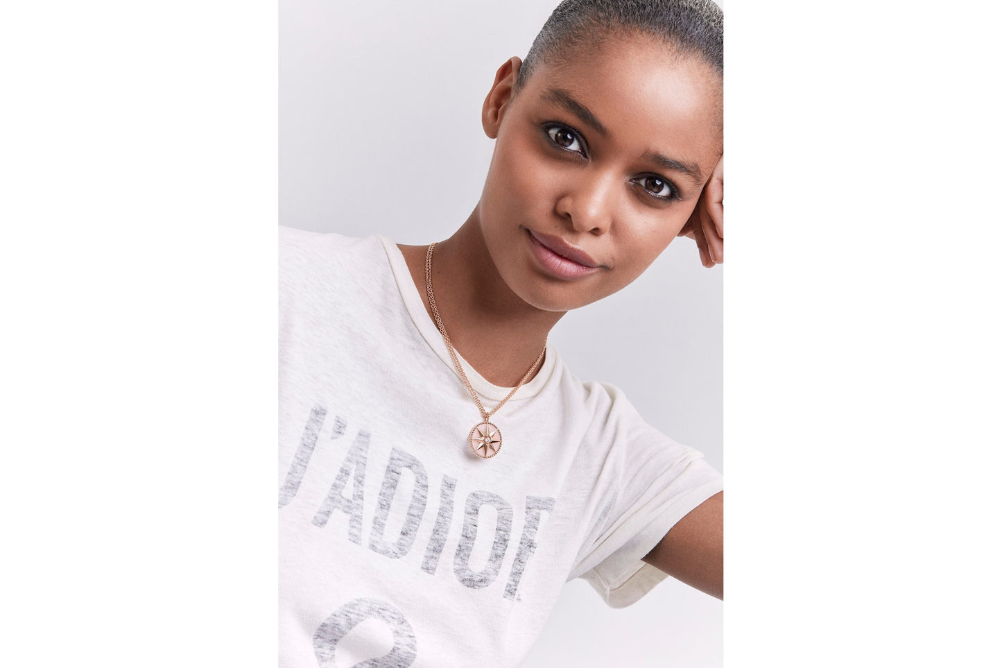 Large Rose Des Vents Medallion • Pink Gold, Diamond and Pink Opal