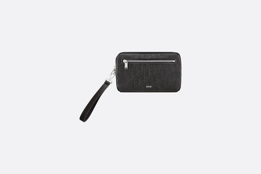 Toiletry Bag • Black Dior Oblique Galaxy Leather