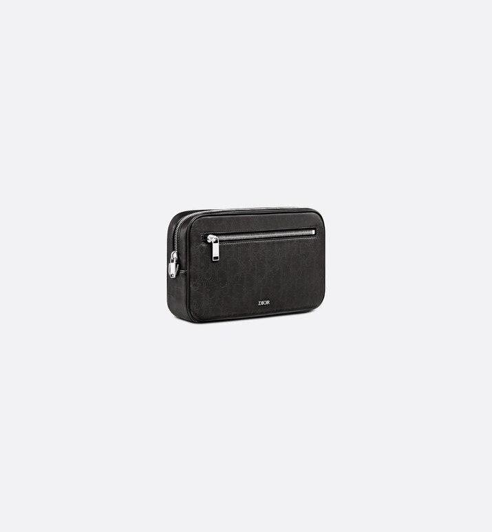 Toiletry Bag • Black Dior Oblique Galaxy Leather