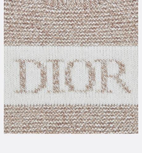 Cardigan • Heathered Beige and Ivory Wool and Cashmere Tricot Knit