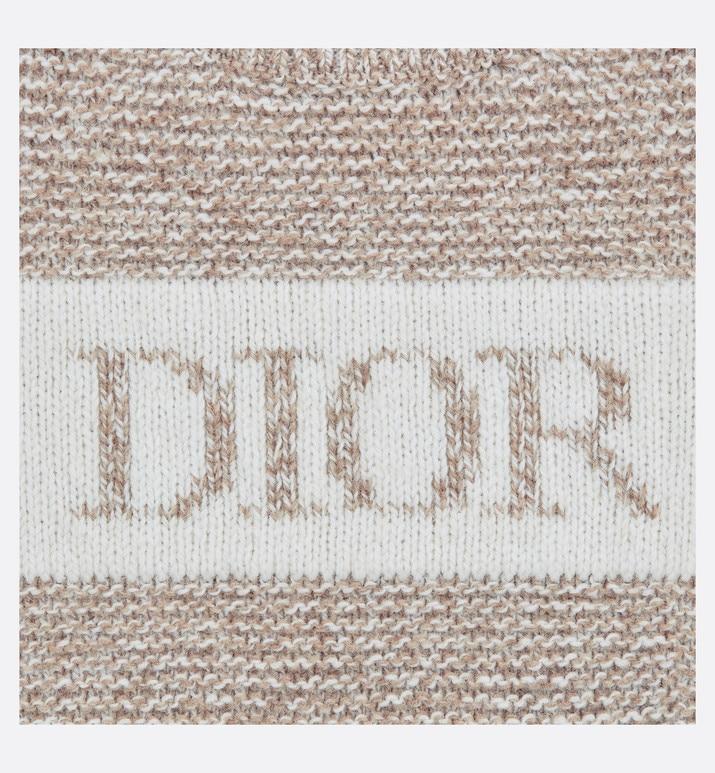 Cardigan • Heathered Beige and Ivory Wool and Cashmere Tricot Knit