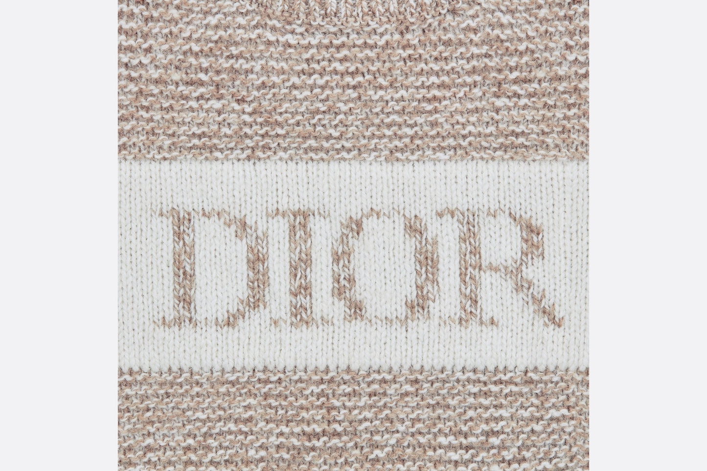 Cardigan • Heathered Beige and Ivory Wool and Cashmere Tricot Knit