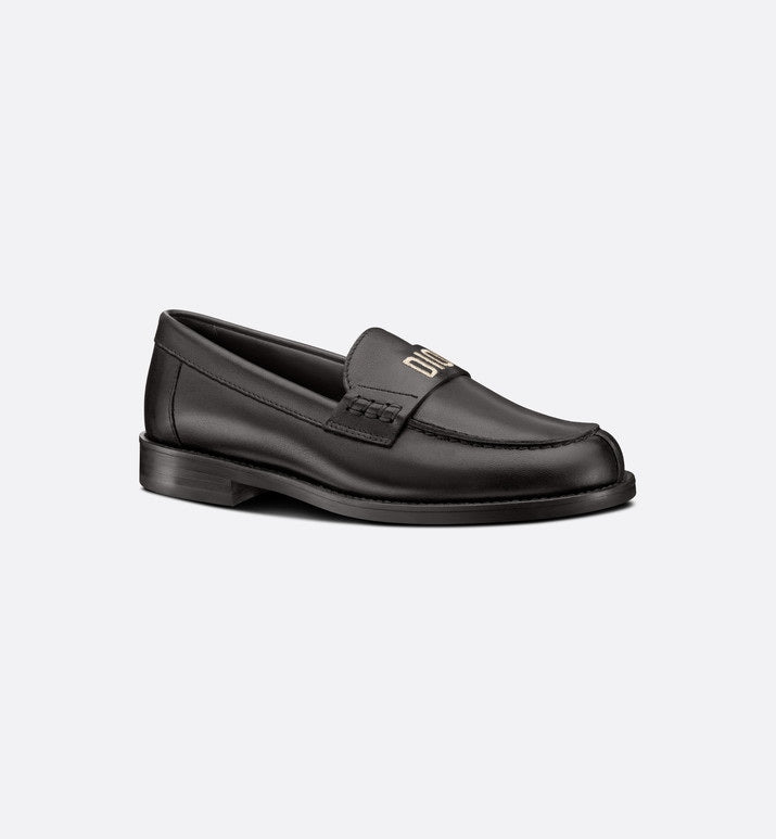 Kid's Loafer • Black Calfskin