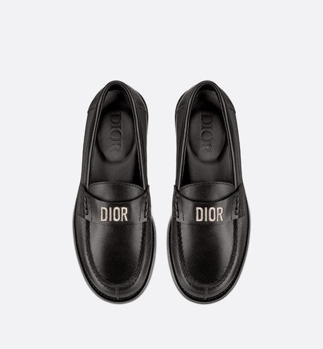 Kid's Loafer • Black Calfskin