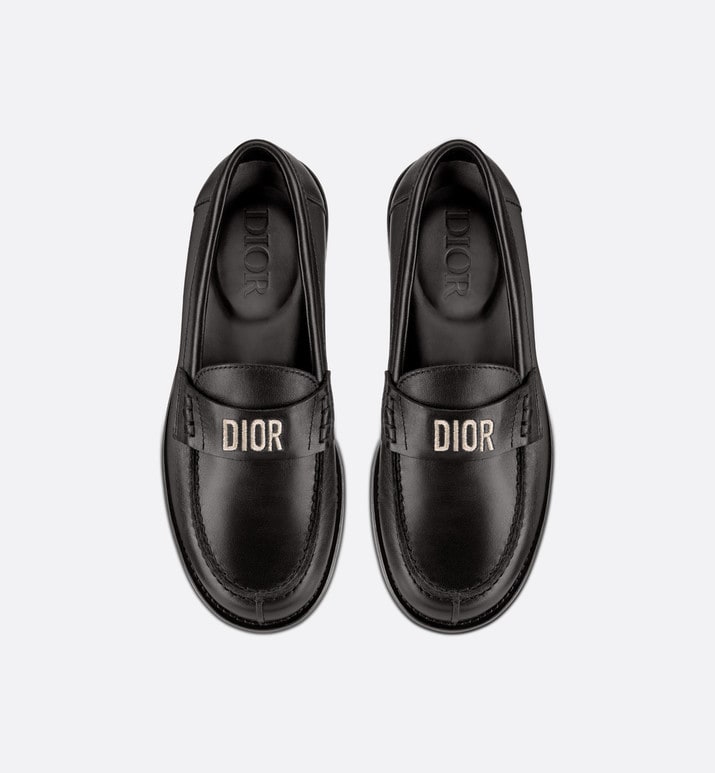 Kid's Loafer • Black Calfskin