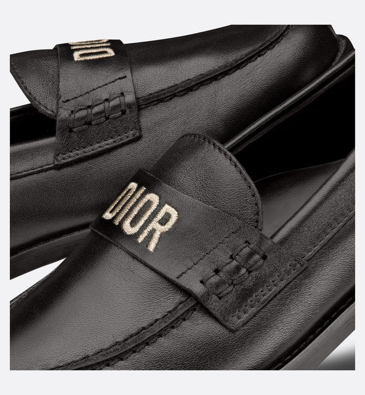 Kid's Loafer • Black Calfskin
