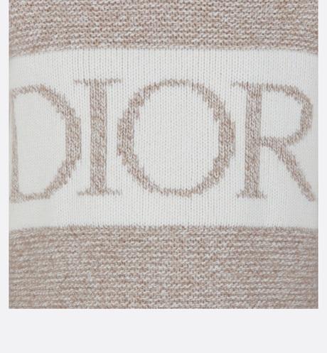 Sweater • Heathered Beige and Ivory Wool Tricot Knit and Cashmere