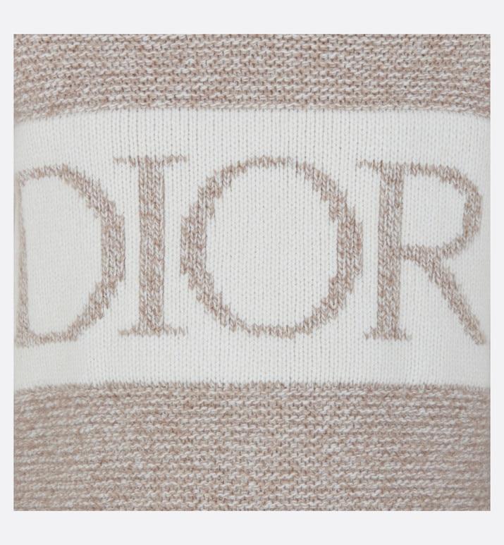 Sweater • Heathered Beige and Ivory Wool Tricot Knit and Cashmere