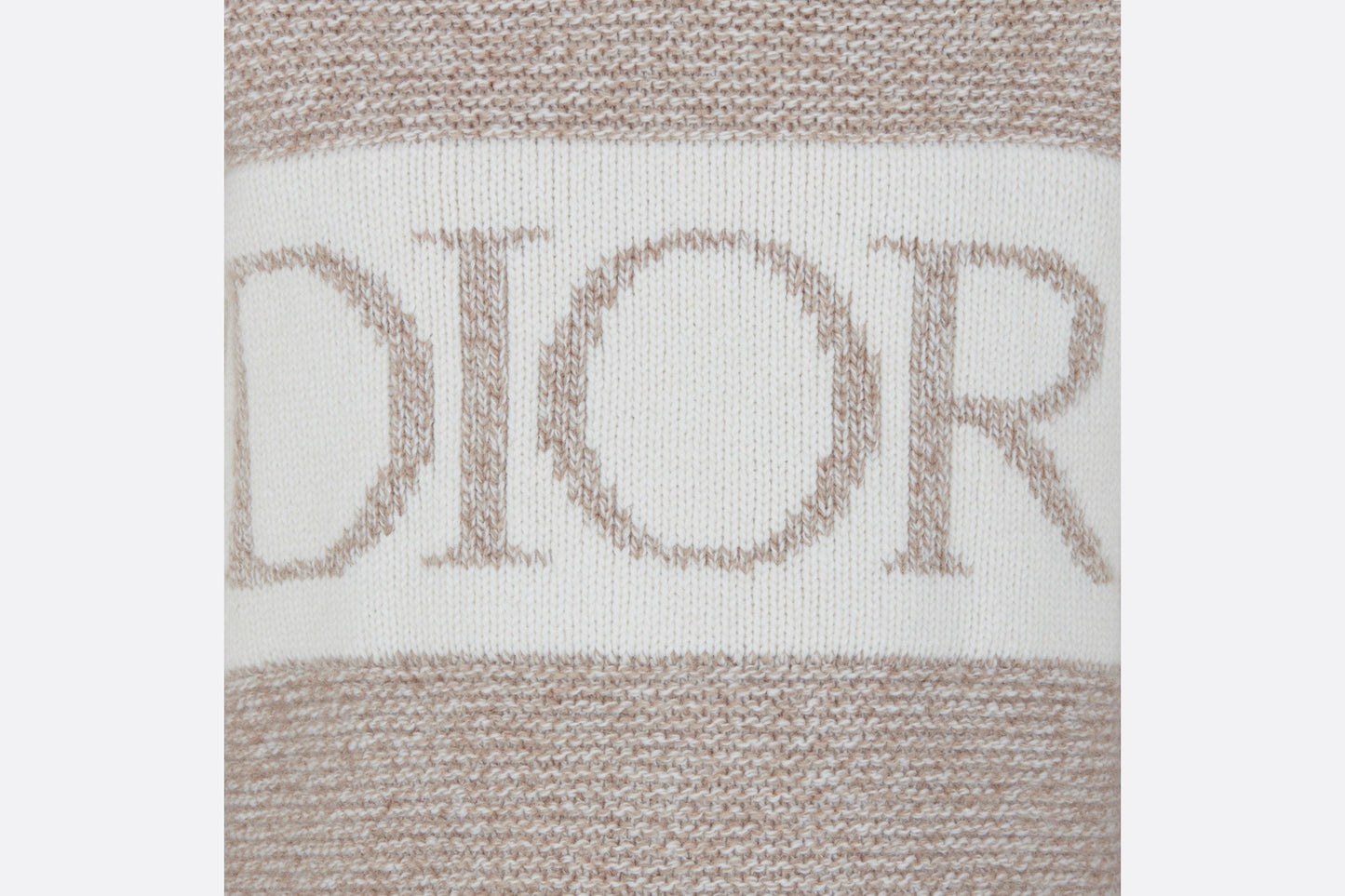 Sweater • Heathered Beige and Ivory Wool Tricot Knit and Cashmere