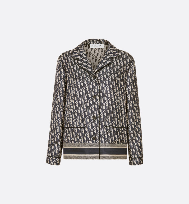 Jacket • Blue Dior Oblique Silk Twill