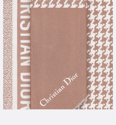 30 Montaigne Mitzah Scarf • Rose Des Vents and White Silk Twill