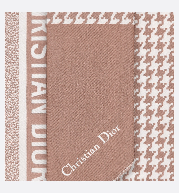 30 Montaigne Mitzah Scarf • Rose Des Vents and White Silk Twill