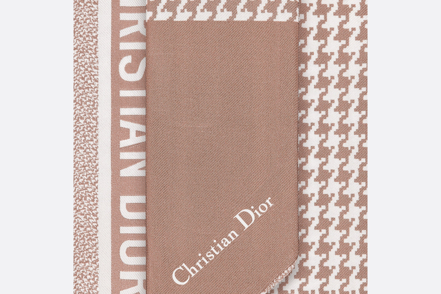 30 Montaigne Mitzah Scarf • Rose Des Vents and White Silk Twill