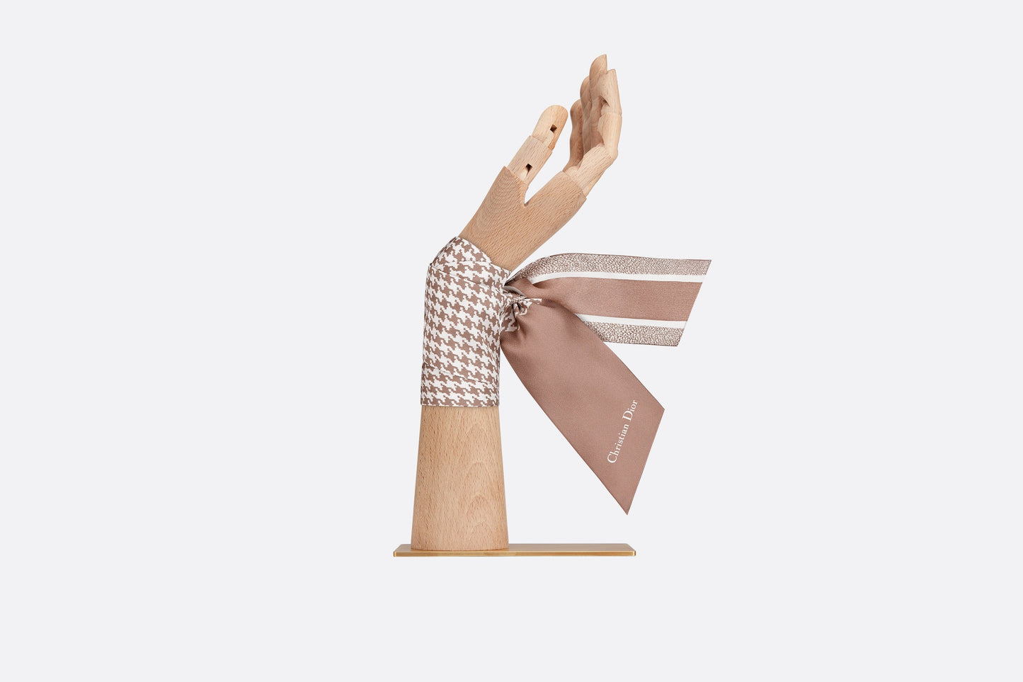 30 Montaigne Mitzah Scarf • Rose Des Vents and White Silk Twill