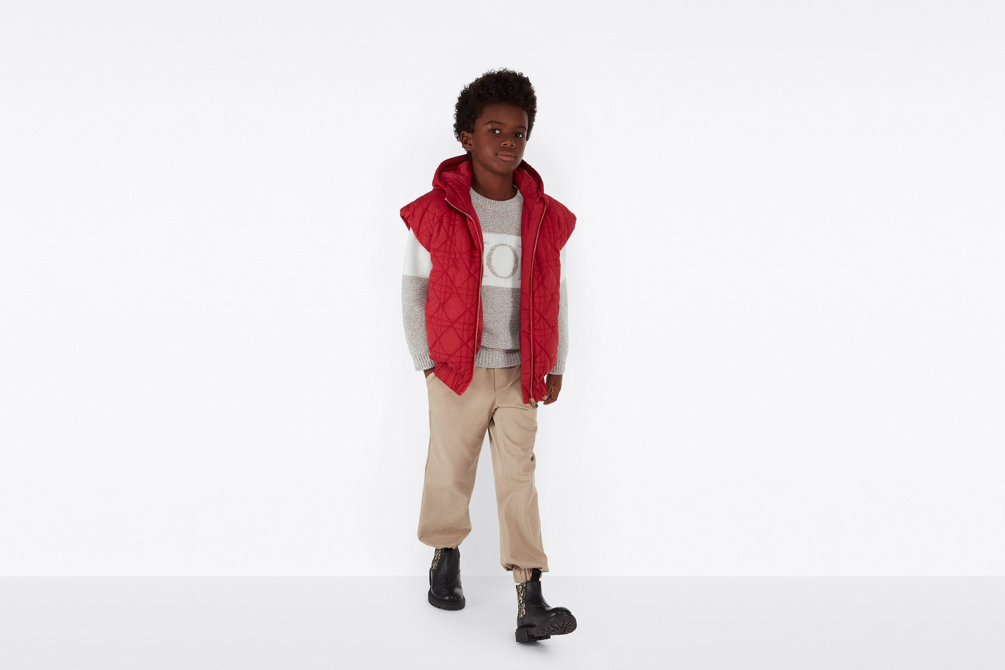 Sweater • Heathered Beige and Ivory Wool Tricot Knit and Cashmere