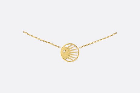 Rose Céleste Necklace • Yellow and White Gold, Diamond, Onyx and Mother-of-pearl