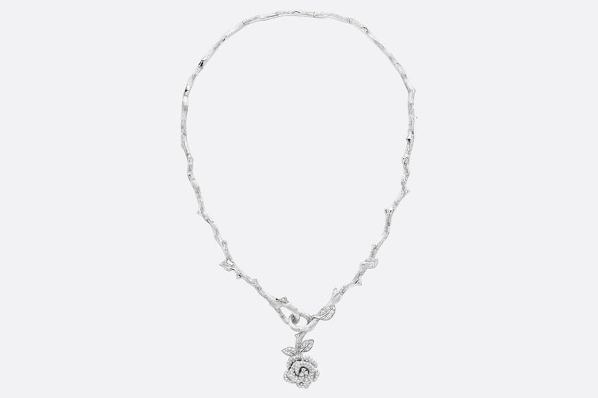 Rose Dior Bagatelle Necklace • 18K White Gold and Diamonds