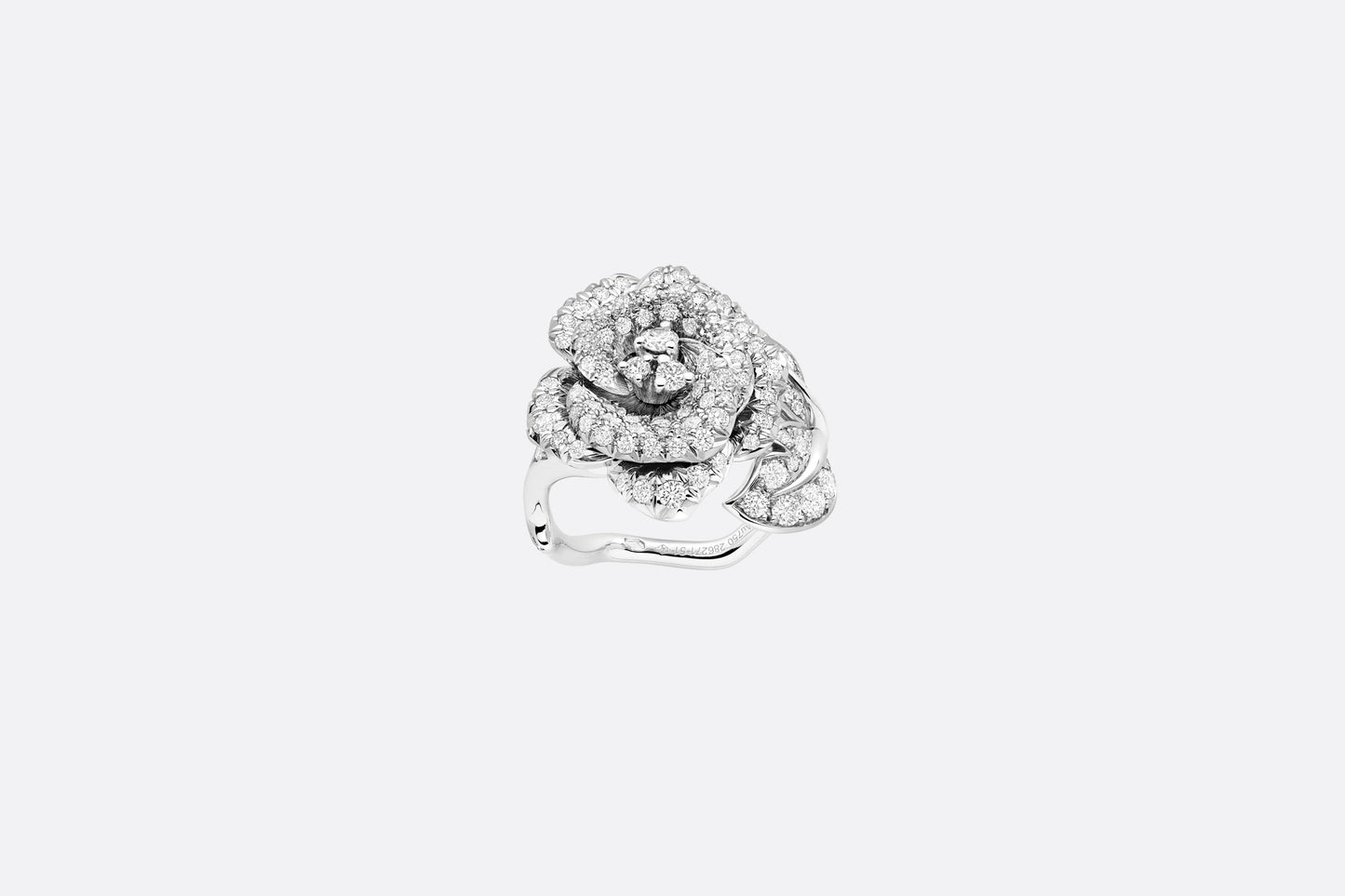 Medium Rose Dior Bagatelle Ring • 18K White Gold and Diamonds