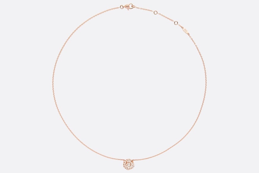 Small Rose Dior Couture Necklace • Pink Gold and Diamonds