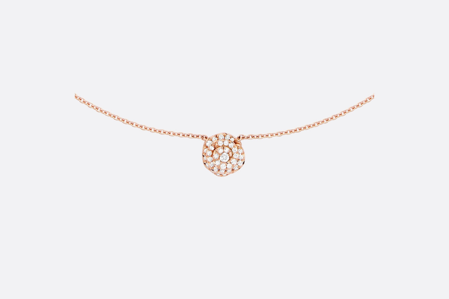 Small Rose Dior Couture Necklace • Pink Gold and Diamonds