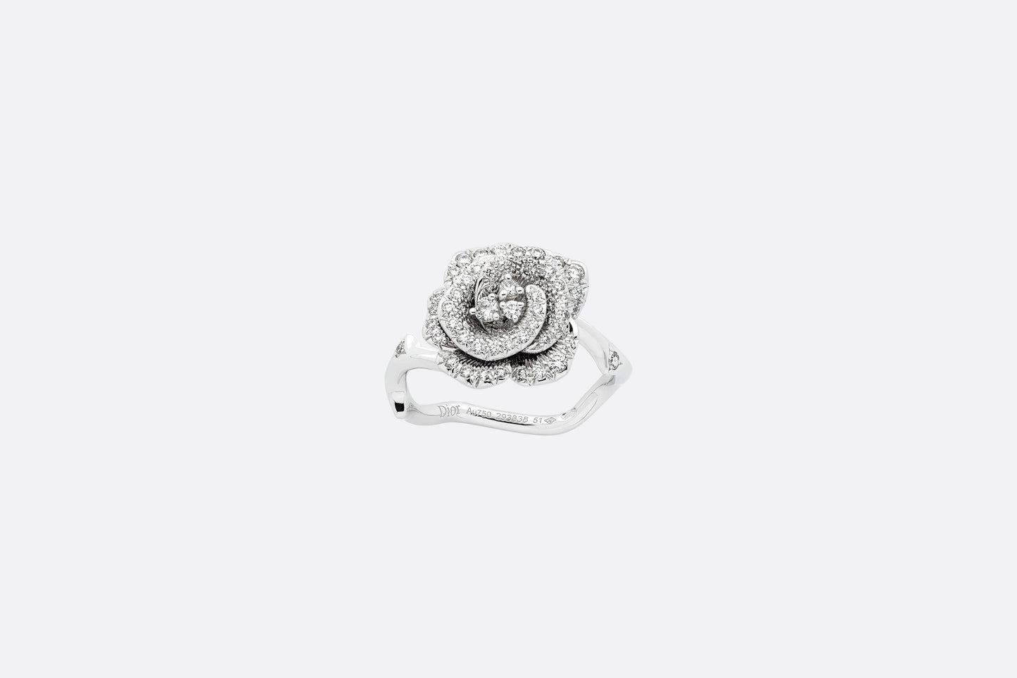 Small Rose Dior Bagatelle Ring • 18K White Gold and Diamonds