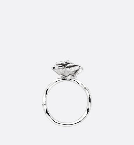 Small Rose Dior Bagatelle Ring • 18K White Gold and Diamonds