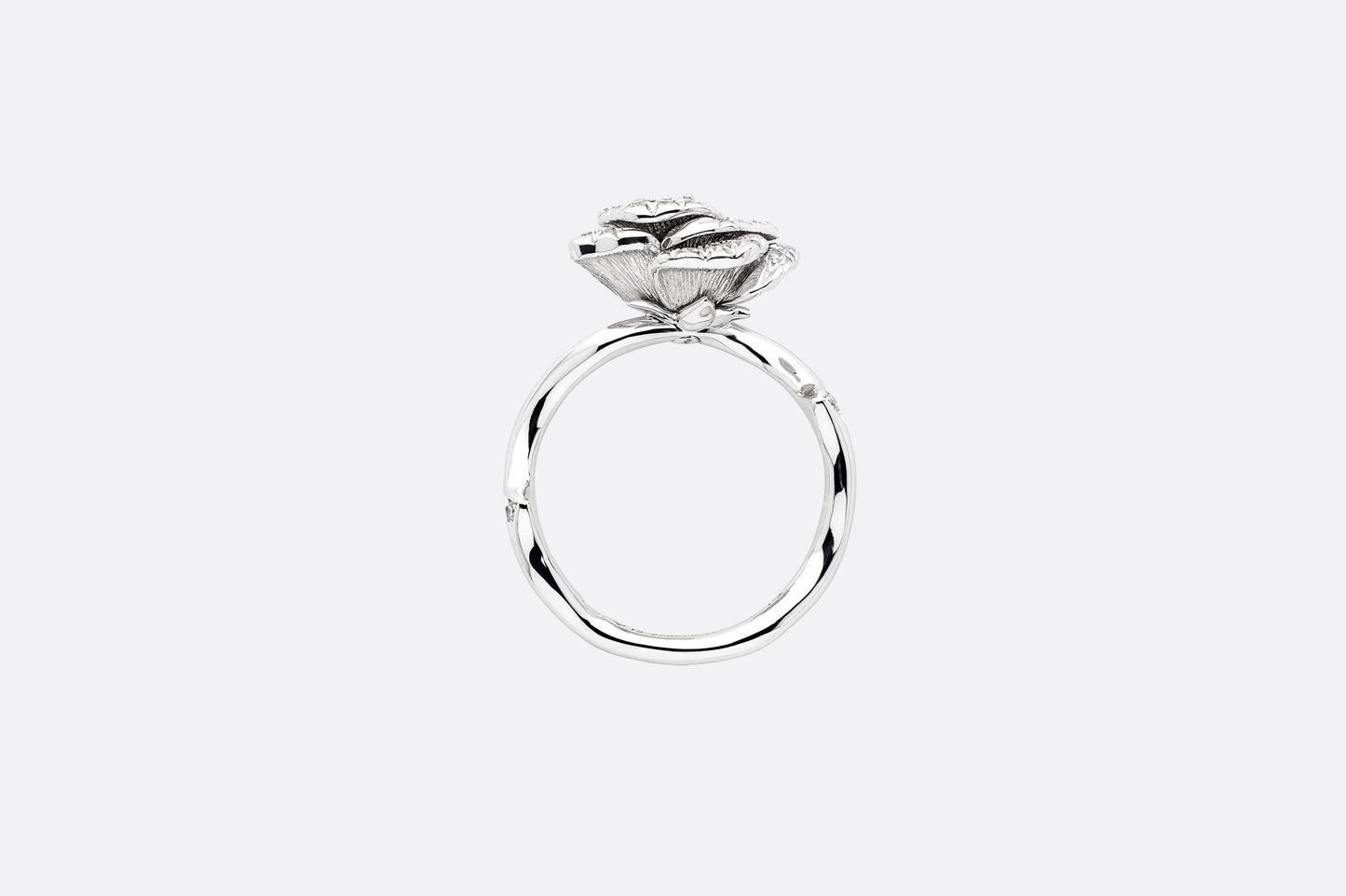 Small Rose Dior Bagatelle Ring • 18K White Gold and Diamonds