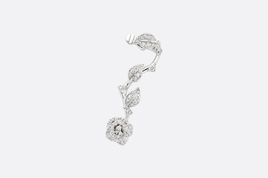 Rose Dior Bagatelle Earring • 18K White Gold and Diamonds