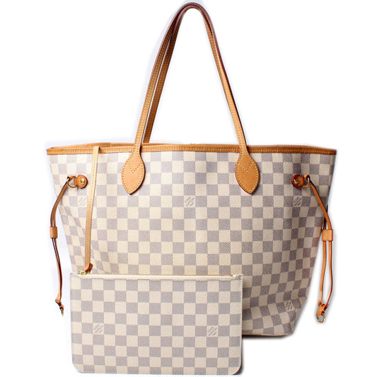 Neverfull MM W/ Wallet Damier Azur