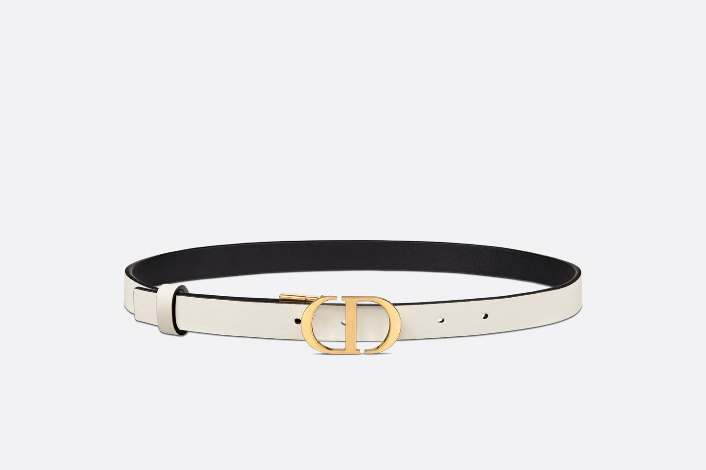 30 Montaigne Reversible Belt • Black and Latte Smooth Calfskin, 20 MM